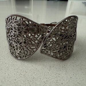 Vintage Filigree Clamper Bracelet
